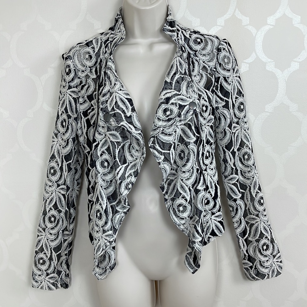 INC ZIPPER DETAIL FLORAL JACKET - Picture 3 of 8